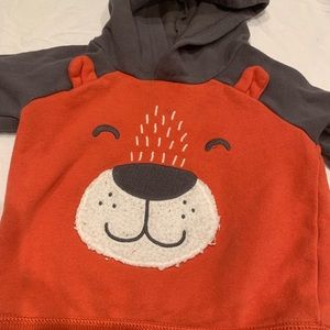 Orange bear hoodie